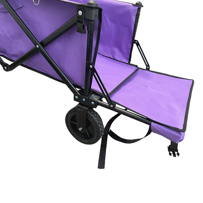 Cztery uniwersalne koła 600D Oxford Cloth Push Wagon Cart Stalowy wózek na zakupy