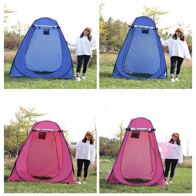 Prosty typ usztywniający Pop-Up Camping Zmiana namiotu Gruby styl pokryty srebrem