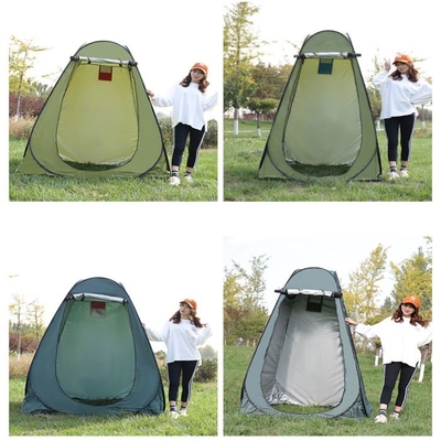Prosty typ usztywniający Pop-Up Camping Zmiana namiotu Gruby styl pokryty srebrem