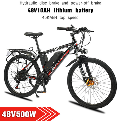 Miękka rama z akumulatorem litowym Rower elektryczny 60 km, cykl elektryczny litowy 13 Ah 48 V