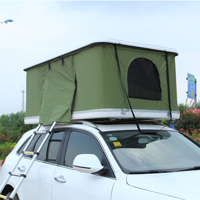 Outdoor 4-sezonowy namiot dachowy Oddychający wspornik ze stali nierdzewnej Rip Stop Canvas