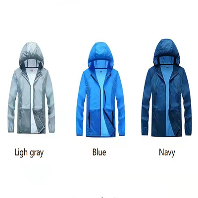 96% Nylon 4% Elastan Oddychająca Upf 50 Odporna na słońce damska bluza z kapturem Zip Luksusowa odzież chroniąca przed promieniowaniem UV