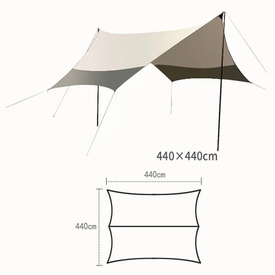 Tkanina markizy przeciwsłonecznej Camping Sun Shelter Namiot wodoodporny z liną wiatrową